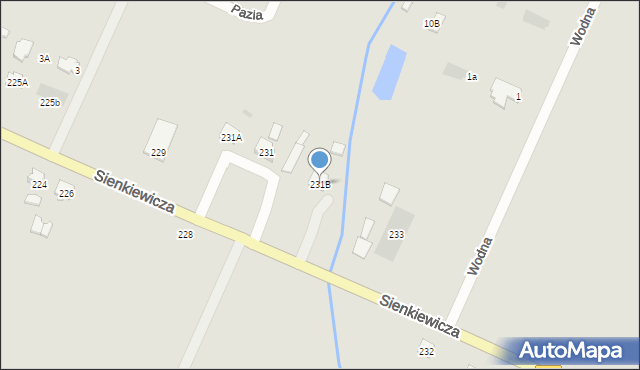 Tarnobrzeg, Sienkiewicza Henryka, 231B, mapa Tarnobrzegu