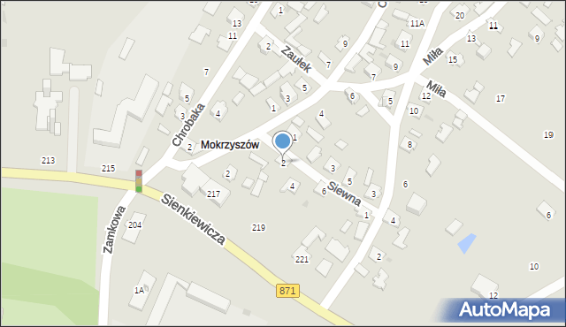 Tarnobrzeg, Siewna, 2, mapa Tarnobrzegu
