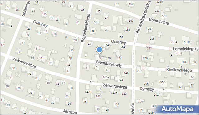 Tarnów, Siemaszkowej Wandy, 5, mapa Tarnów