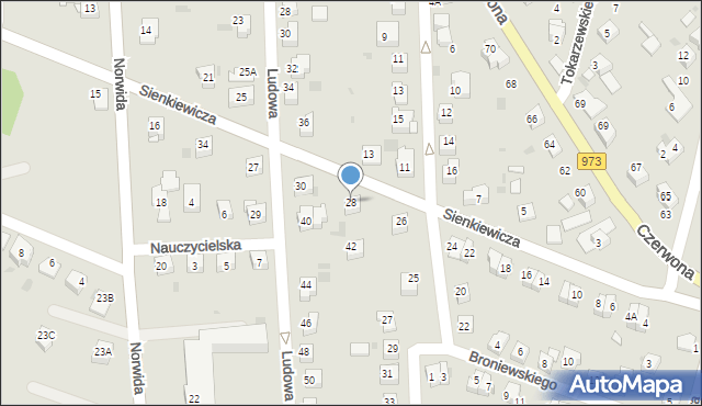 Tarnów, Sienkiewicza Henryka, 28, mapa Tarnów