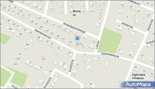 Tarnów, Sienkiewicza Henryka, 53, mapa Tarnów