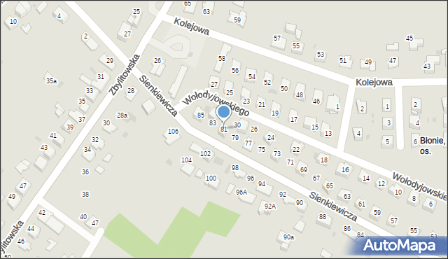 Tarnów, Sienkiewicza Henryka, 81, mapa Tarnów