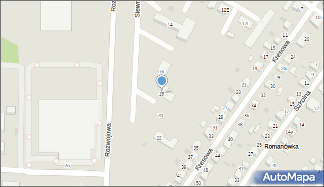 Tarnów, Siewna, 18, mapa Tarnów