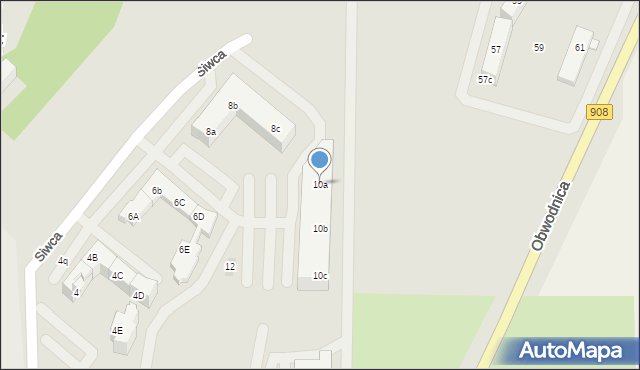 Tarnowskie Góry, Siwca Ignacego, ks., 10a, mapa Tarnowskie Góry