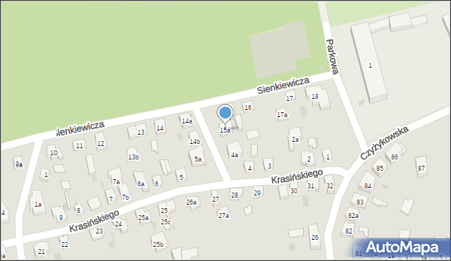 Tczew, Sienkiewicza Henryka, 15a, mapa Tczew