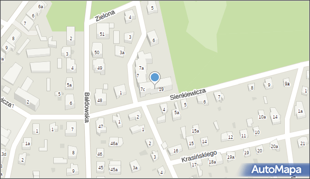 Tczew, Sienkiewicza Henryka, 19a, mapa Tczew