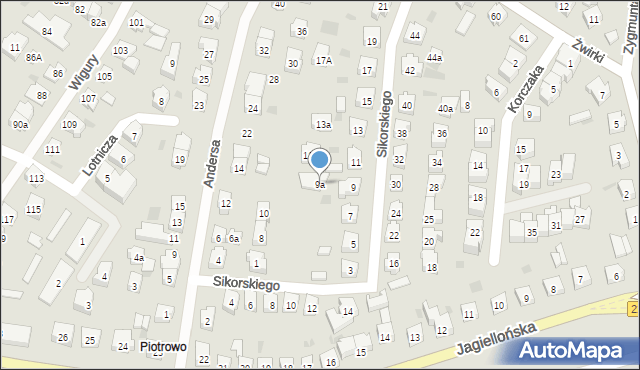 Tczew, Sikorskiego Władysława, gen., 9a, mapa Tczew