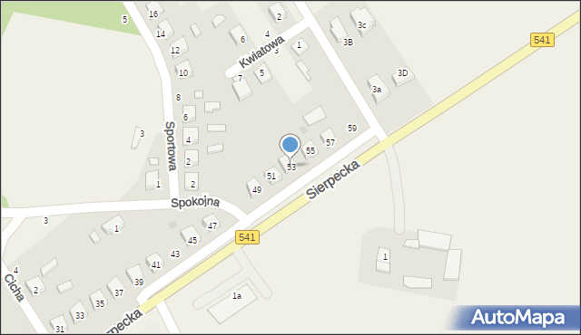 Tłuchowo, Sierpecka, 53, mapa Tłuchowo