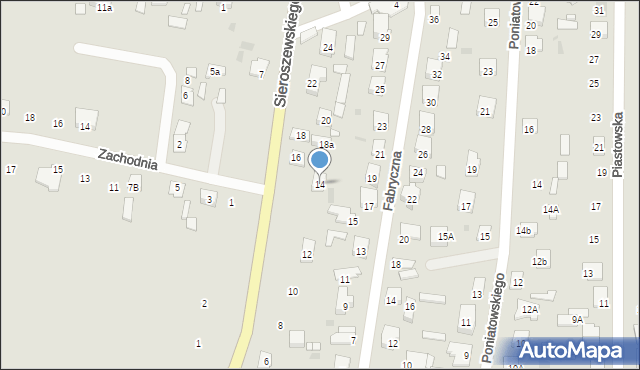 Tłuszcz, Sieroszewskiego Wacława, 14, mapa Tłuszcz