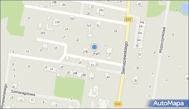 Tłuszcz, Sieroszewskiego Wacława, 27A, mapa Tłuszcz