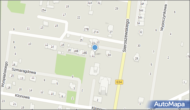 Tłuszcz, Sieroszewskiego Wacława, 9, mapa Tłuszcz