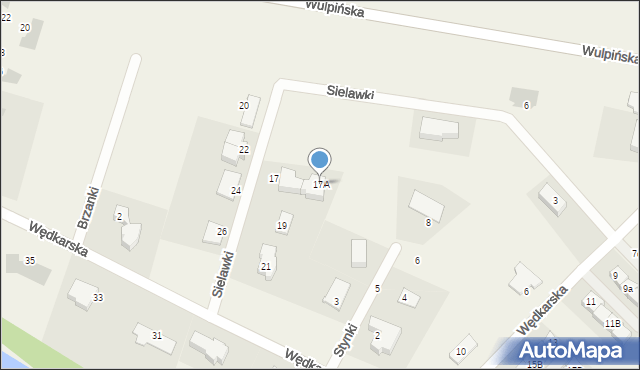 Tomaszkowo, Sielawki, 17A, mapa Tomaszkowo