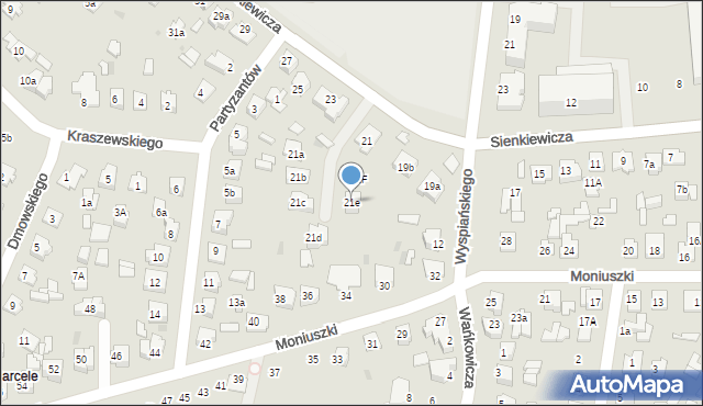 Tomaszów Lubelski, Sienkiewicza Henryka, 21e, mapa Tomaszów Lubelski