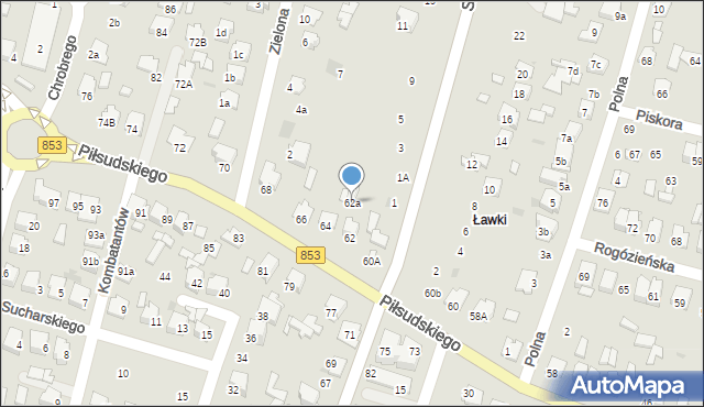 Tomaszów Lubelski, Sikorskiego Władysława, gen., 62a, mapa Tomaszów Lubelski