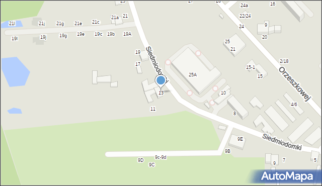 Tomaszów Mazowiecki, Siedmiodomki, 13, mapa Tomaszów Mazowiecki