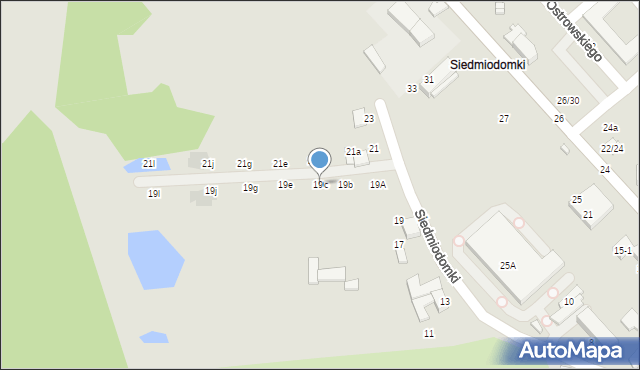 Tomaszów Mazowiecki, Siedmiodomki, 19c, mapa Tomaszów Mazowiecki