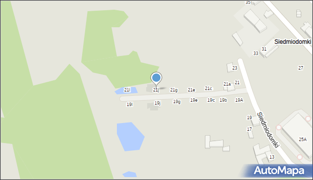 Tomaszów Mazowiecki, Siedmiodomki, 21j, mapa Tomaszów Mazowiecki