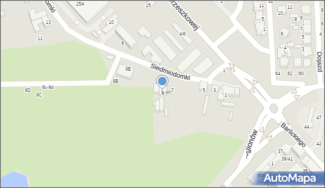 Tomaszów Mazowiecki, Siedmiodomki, 9, mapa Tomaszów Mazowiecki