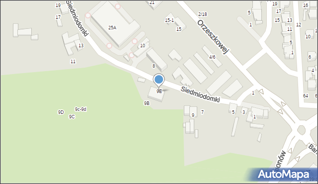 Tomaszów Mazowiecki, Siedmiodomki, 9E, mapa Tomaszów Mazowiecki