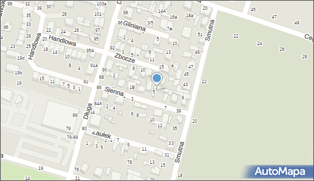 Tomaszów Mazowiecki, Sienna, 5a, mapa Tomaszów Mazowiecki