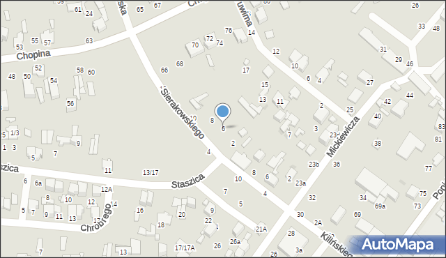 Tomaszów Mazowiecki, Sierakowskiego Zygmunta, 6, mapa Tomaszów Mazowiecki