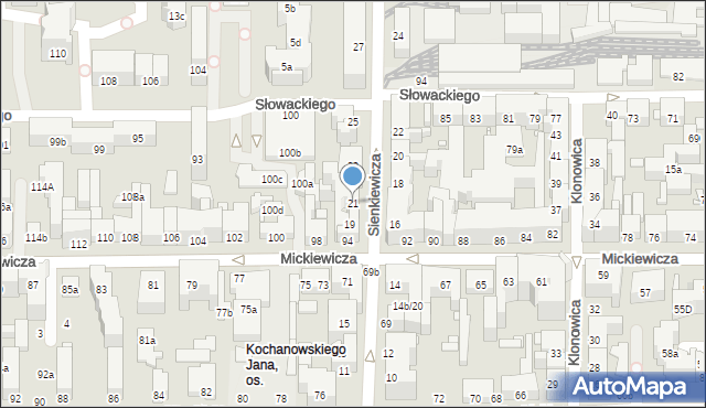 Toruń, Sienkiewicza Henryka, 21, mapa Torunia