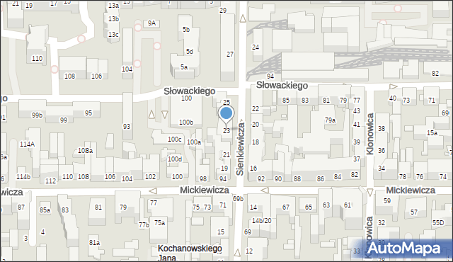 Toruń, Sienkiewicza Henryka, 23, mapa Torunia