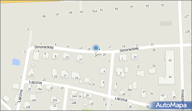 Toruń, Sinorackiej Melanii, 14, mapa Torunia