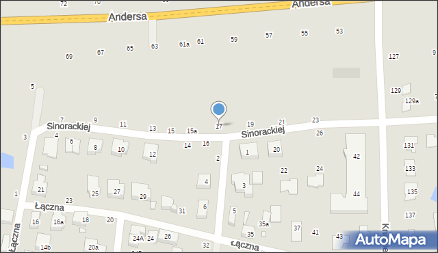 Toruń, Sinorackiej Melanii, 17, mapa Torunia