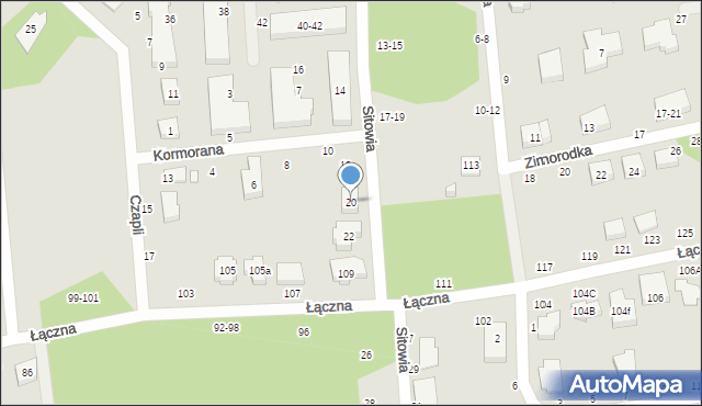 Toruń, Sitowia, 20, mapa Torunia