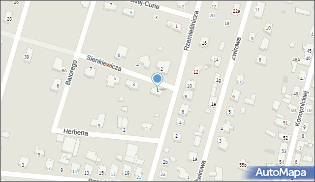 Trzcianka, Sienkiewicza Henryka, 1, mapa Trzcianka