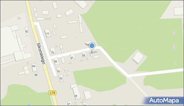 Trzcianka, Sikorskiego Władysława, gen., 83, mapa Trzcianka