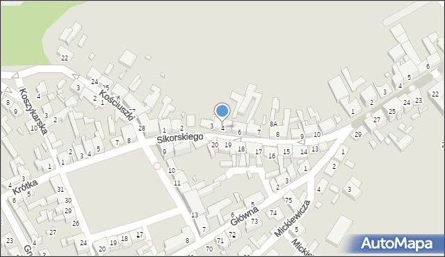 Trzciel, Sikorskiego Władysława, gen., 4, mapa Trzciel