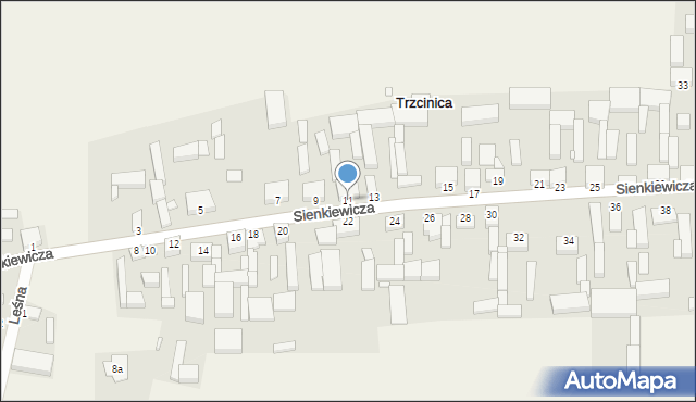 Trzcinica, Sienkiewicza Henryka, 11, mapa Trzcinica