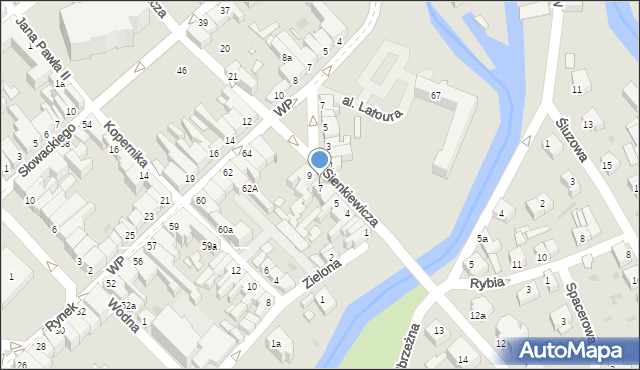 Trzebiatów, Sienkiewicza Henryka, 7/8, mapa Trzebiatów