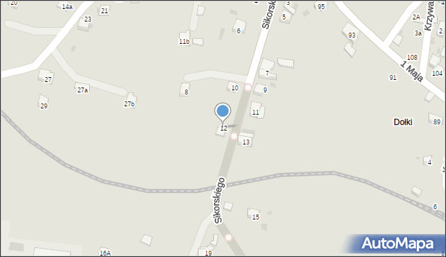 Trzebinia, Sikorskiego Władysława, gen., 12, mapa Trzebinia