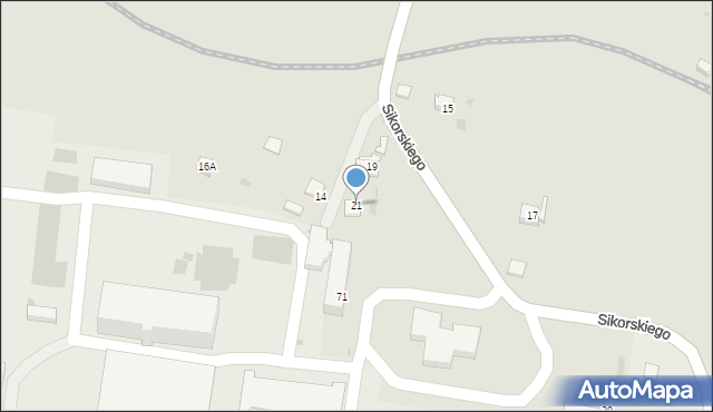 Trzebinia, Sikorskiego Władysława, gen., 21, mapa Trzebinia