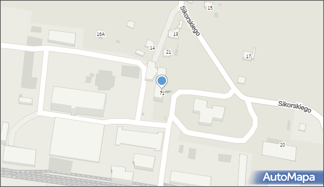 Trzebinia, Sikorskiego Władysława, gen., 71, mapa Trzebinia