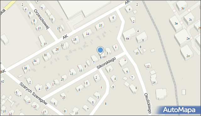 Trzebnica, Sikorskiego Władysława, gen., 5, mapa Trzebnica
