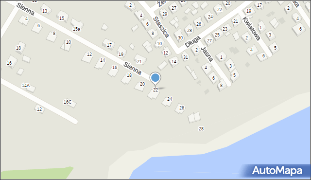 Trzemeszno, Sienna, 22, mapa Trzemeszno