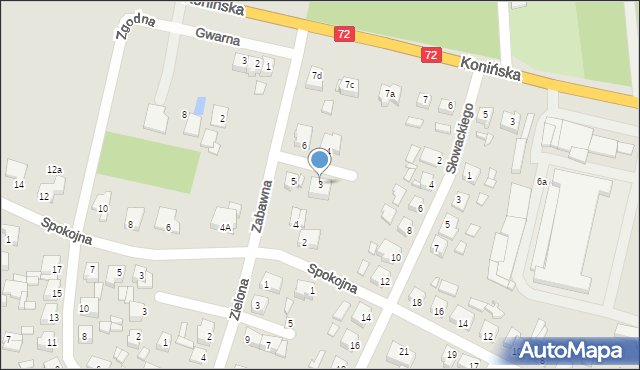 Turek, Sielska, 3, mapa Turka