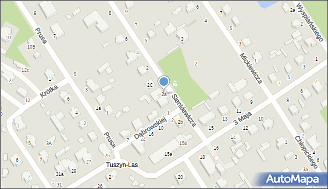 Tuszyn, Sienkiewicza Henryka, 2a, mapa Tuszyn