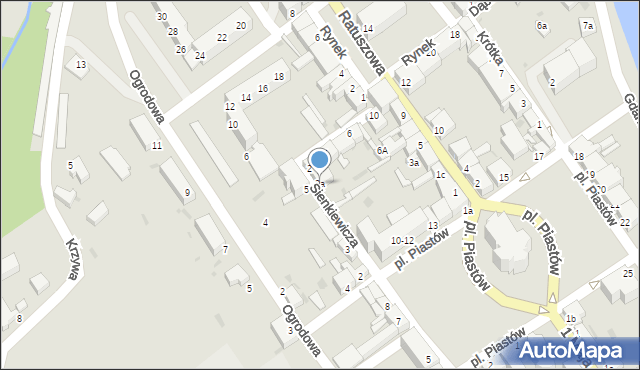 Twardogóra, Sienkiewicza Henryka, 2a, mapa Twardogóra