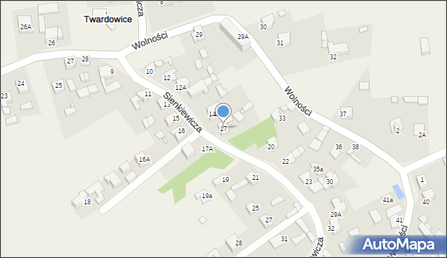 Twardowice, Sienkiewicza Henryka, 17, mapa Twardowice