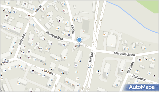 Tychy, Sienkiewicza Henryka, 106a, mapa Tychów