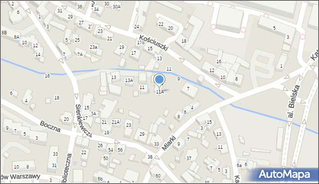 Tychy, Sienkiewicza Henryka, 11A, mapa Tychów