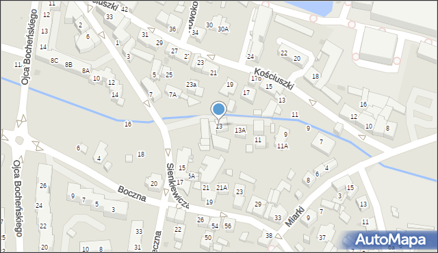 Tychy, Sienkiewicza Henryka, 13, mapa Tychów