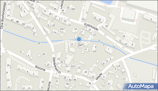 Tychy, Sienkiewicza Henryka, 13A, mapa Tychów