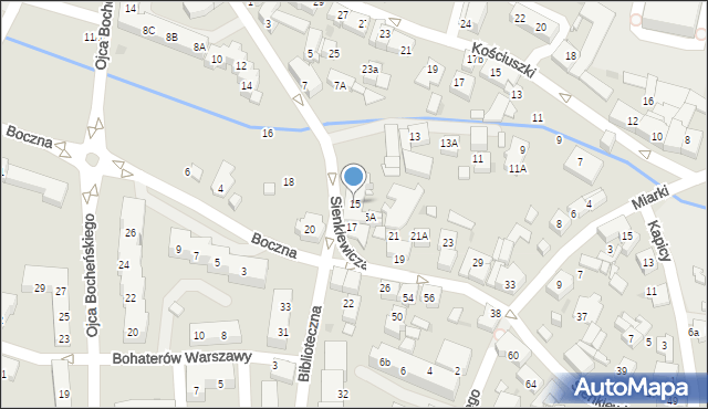 Tychy, Sienkiewicza Henryka, 15, mapa Tychów