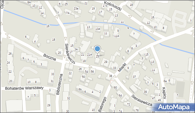 Tychy, Sienkiewicza Henryka, 23, mapa Tychów